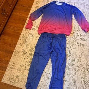 Gradient Pink and Blue Women's Tracksuit